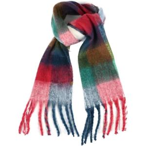 imageCC Fall Winter Solid and Multicolored Woven Knit Scarf for WomenCheckeredcol21