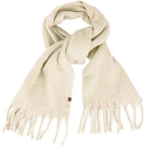 imageCC Fall Winter Solid and Multicolored Woven Knit Scarf for WomenSolid Beige