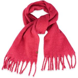 imageCC Fall Winter Solid and Multicolored Woven Knit Scarf for WomenSolid Hot Pink