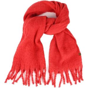 imageCC Fall Winter Solid and Multicolored Woven Knit Scarf for WomenSolid Red