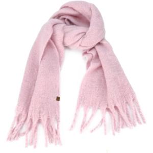 imageCC Fall Winter Solid and Multicolored Woven Knit Scarf for WomenSolid Rose