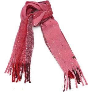 imageCC Fall Winter Solid and Multicolored Woven Knit Scarf for WomenStriperose