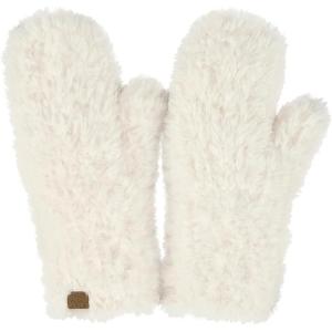 imageCC Faux Fur Mitten For Women Unisex  Stretchable Soft Warm Cold weather Winter GlovesIvory
