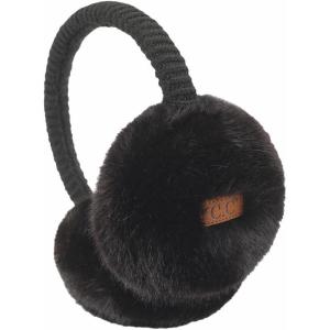 imageCC Faux Mink Fur with Knitted EarmuffBlack