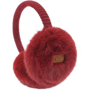 imageCC Faux Mink Fur with Knitted EarmuffBurgundy