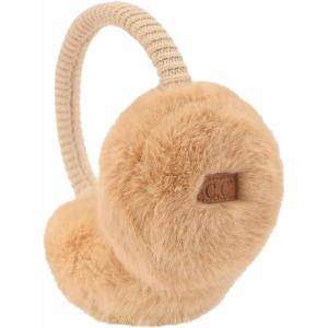 imageCC Faux Mink Fur with Knitted EarmuffCamel