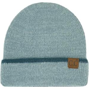 imageCC Fuzzy Beanie for Women Unisex  Acrylic Stretchable Soft Warm Knit Winter Skully HatFeather Yarndusty Blue