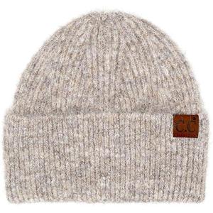 imageCC Fuzzy Beanie for Women Unisex  Acrylic Stretchable Soft Warm Knit Winter Skully HatRecycled Yarntaupe