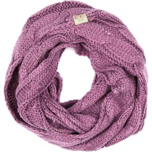 imageCC Kids Cable Knit Infinity Scarf For Boys Girls  Comfortable Soft Warm Children Youth Knit MufflerNew Lavender