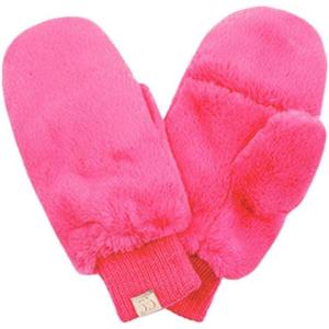 imageCC Kids Faux Fur Sherpa Lined Convertible MittensHot Pink
