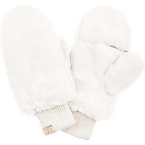 imageCC Kids Faux Fur Sherpa Lined Convertible MittensIvory