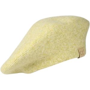imageCC Kids Soft Knit Beret for Girls  Confortable Soft Childrens Beret with Adjustable StringKiwi