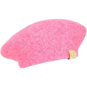 imageCC Kids Soft Knit Beret for Girls  Confortable Soft Childrens Beret with Adjustable StringNew Candy Pink