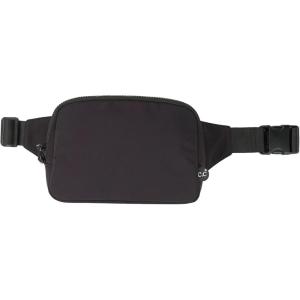 imageCC Large Fanny Pack  MultiColor Belt Bag 100 Polyester Adjustable Strap Lightweight Waist Pack BeigeBlack