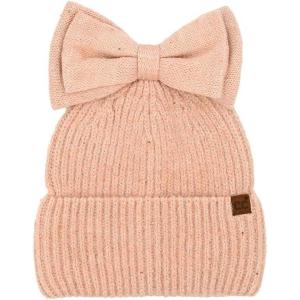 imageCC Messy Bun SnapOn Bow Beanie with Sequins for WomenIndi Pink