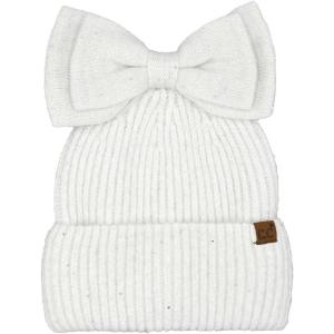 imageCC Messy Bun SnapOn Bow Beanie with Sequins for WomenWhite