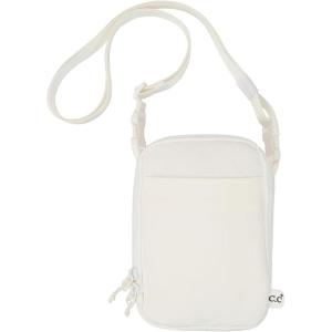 imageCC Mini Sling Crossbody Belt Bag  MultiColor 100 Nylon Lightweight Small PouchWhite