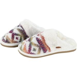 imageCC MultiOption Colorful SlipOn Slippers With Faux Fur Lining IndoorOutdoor House For WomenKnitted Aztec Ombre  Rose Mix