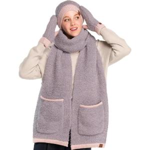 imageCC Multicolored Soft Winter Warm Sherpa Knit Pocket Extra Long Shawl ScarfLt Gray