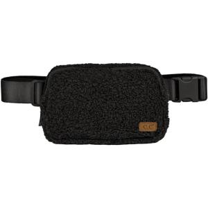imageCC Sherpa Fanny Pack For Women Unisex  Fuzzy Daily Waist Crossbody Belt bag With Adjustable Strap TealSherpaBlack