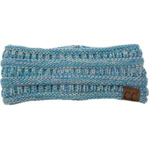 imageCC Soft Stretch Winter Warm Cable Knit Fuzzy Lined Ear Warmer Headband3 Tone Sky Blue