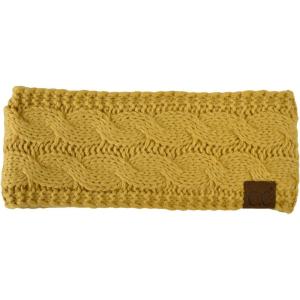 imageCC Soft Stretch Winter Warm Cable Knit Fuzzy Lined Ear Warmer HeadbandHoney Mustard