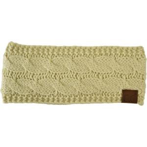 imageCC Soft Stretch Winter Warm Cable Knit Fuzzy Lined Ear Warmer HeadbandLemonade