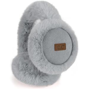 imageCC Soft Winter Warm Adjustable Headband Ear Warmer Earmuffs BlackSuede Dark Grey