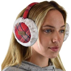 imageCC Soft Winter Warm Adjustable Headband Ear Warmer EarmuffsArgyle Red