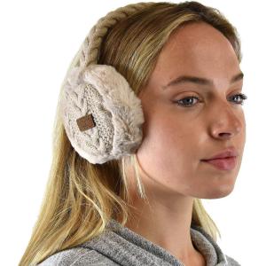 imageCC Soft Winter Warm Adjustable Headband Ear Warmer EarmuffsBeige