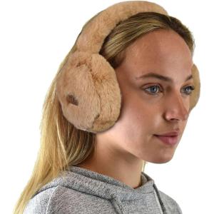 imageCC Soft Winter Warm Adjustable Headband Ear Warmer EarmuffsFurry Camel