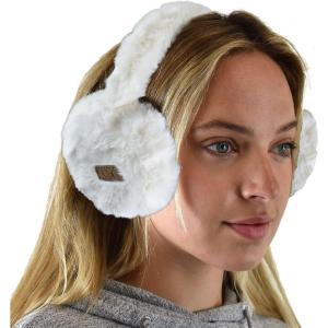 imageCC Soft Winter Warm Adjustable Headband Ear Warmer EarmuffsFurry Ivory