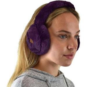 imageCC Soft Winter Warm Adjustable Headband Ear Warmer EarmuffsFurry Purple