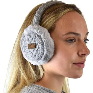 imageCC Soft Winter Warm Adjustable Headband Ear Warmer EarmuffsGray