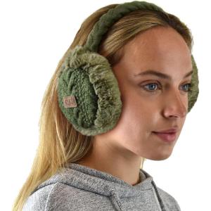 imageCC Soft Winter Warm Adjustable Headband Ear Warmer EarmuffsOlive