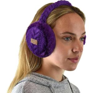 imageCC Soft Winter Warm Adjustable Headband Ear Warmer EarmuffsPurple