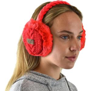imageCC Soft Winter Warm Adjustable Headband Ear Warmer EarmuffsRed