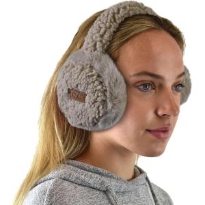 imageCC Soft Winter Warm Adjustable Headband Ear Warmer EarmuffsSherpa Dark Camel