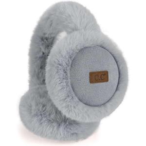 imageCC Soft Winter Warm Adjustable Headband Ear Warmer EarmuffsSmooth Furry Gray