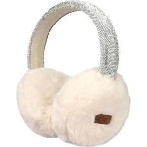 imageCC Soft Winter Warm Adjustable Headband Ear Warmer EarmuffsSparkly Ivory