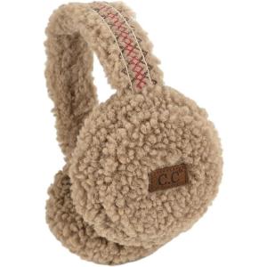 imageCC Soft Winter Warm Headband Ear Warmer EarmuffsEmbroidery Sherpa Camel