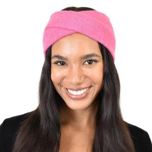 imageCC Stretchy Cozy EcoFriendly Recycled Yarn Ear Warmer Headband Headwrap Cashmere Blend Burnt HennaCashmere Blend Diva Pink