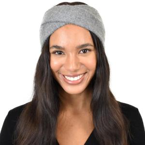 imageCC Stretchy Cozy EcoFriendly Recycled Yarn Ear Warmer Headband Headwrap Cashmere Blend Burnt HennaCashmere Blend Light Melange Gray