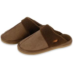 imageCC Suede Faux Fur Lined House IndoorOutdoor Slippers SlipOn for WomenSherpa Brown