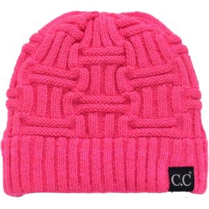 imageCC Trendy Lightweight Winter Warm Chunky Soft Stretch Cable Knit Stylish Skull Hat CapCandy Pink