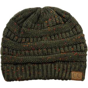 imageCC Trendy Warm Chunky Soft Stretch Cable Knit Beanie SkullyConfetti Olive