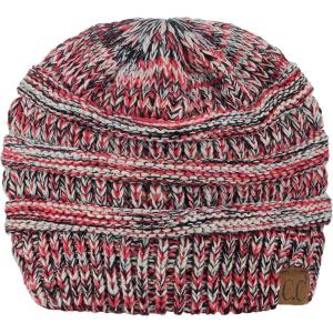 imageCC Trendy Warm Chunky Soft Stretch Cable Knit Beanie SkullyRedBeigeBlackGray