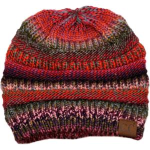 imageCC Trendy Warm Chunky Soft Stretch Cable Knit Beanie SkullyRust Blend