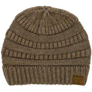 imageCC Trendy Warm Chunky Soft Stretch Cable Knit Beanie SkullySnuggly Soft Taupe Mix