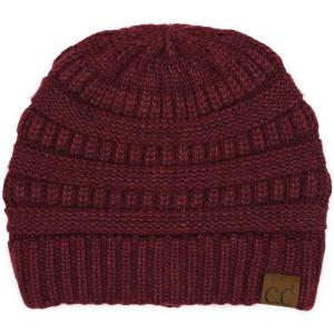 imageCC Trendy Warm Chunky Soft Stretch Cable Knit Beanie SkullySnuggly Softt Berry Mix